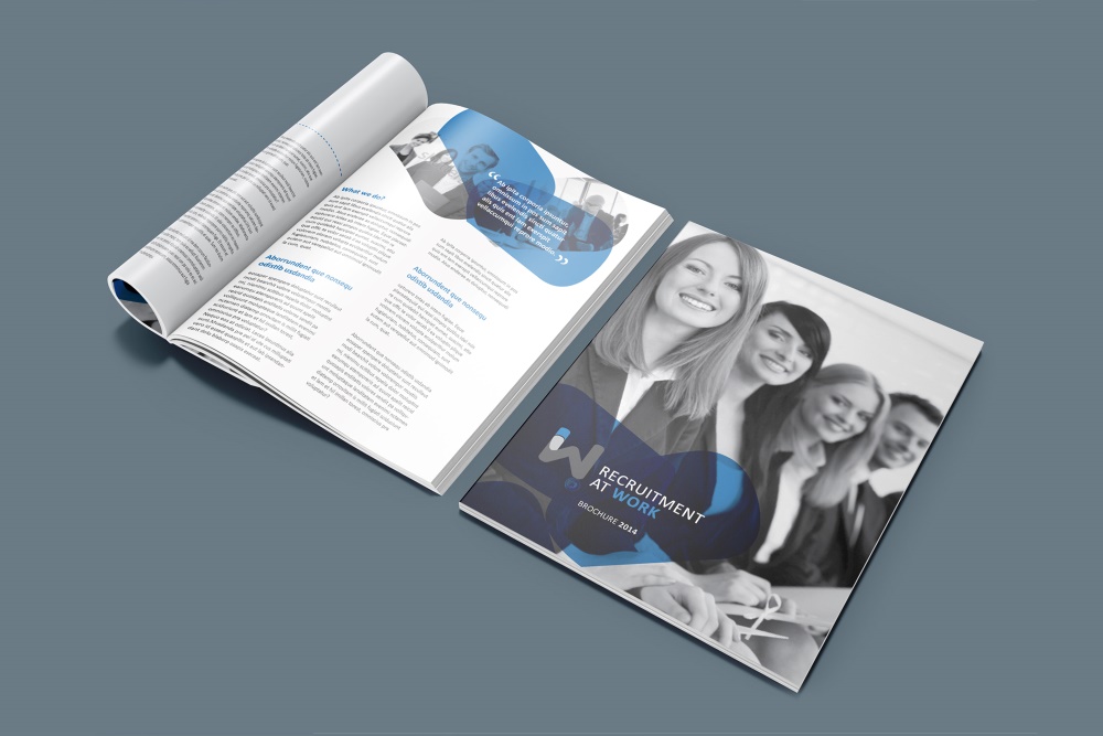 Recruitment at Work mockups brochure