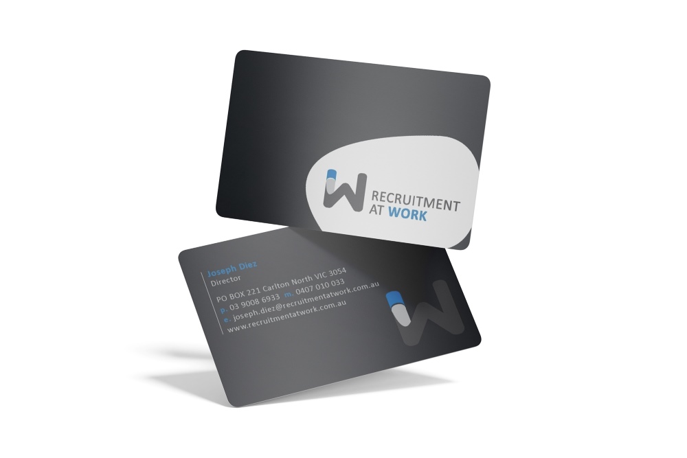 Recruitment at Work mockups businesscard